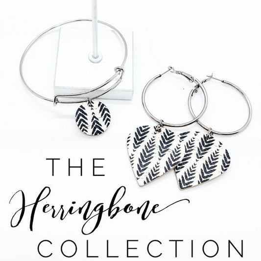 The Herringbone Collection (Earrings and Bracelet Sold Separately) by Doohickies Wholesale