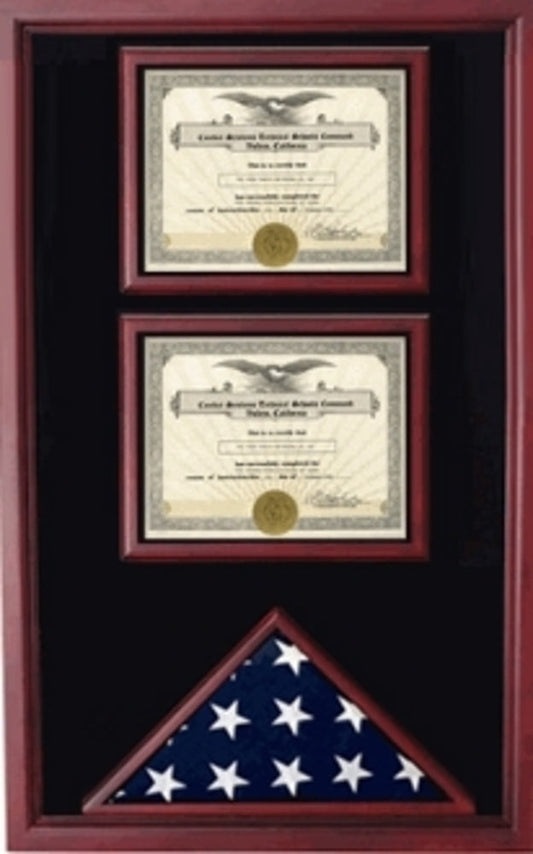 2 Documents Flag Display Cases. by The Military Gift Store