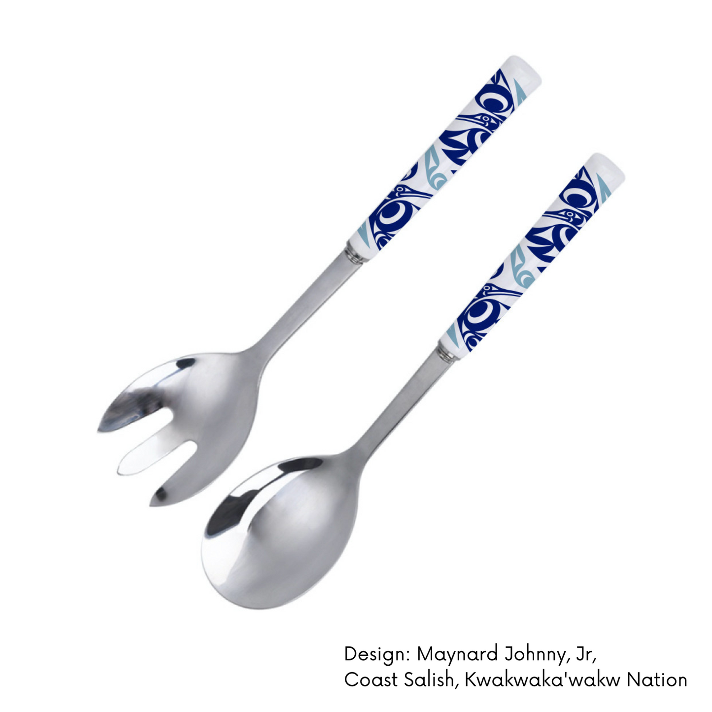 Salad Servers w/ Contemporary Indigenous Design by Made By Humans