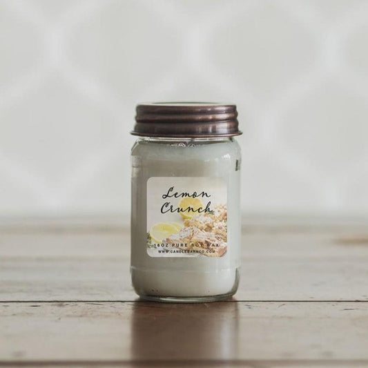 Lemon Crunch 16oz Mason Pure Soy Candle