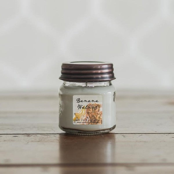 Banana Walnut 8oz Mason Pure Soy Candle