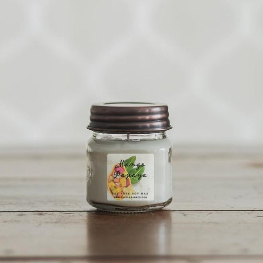 Mango Papaya 8oz Mason Pure Soy Candle