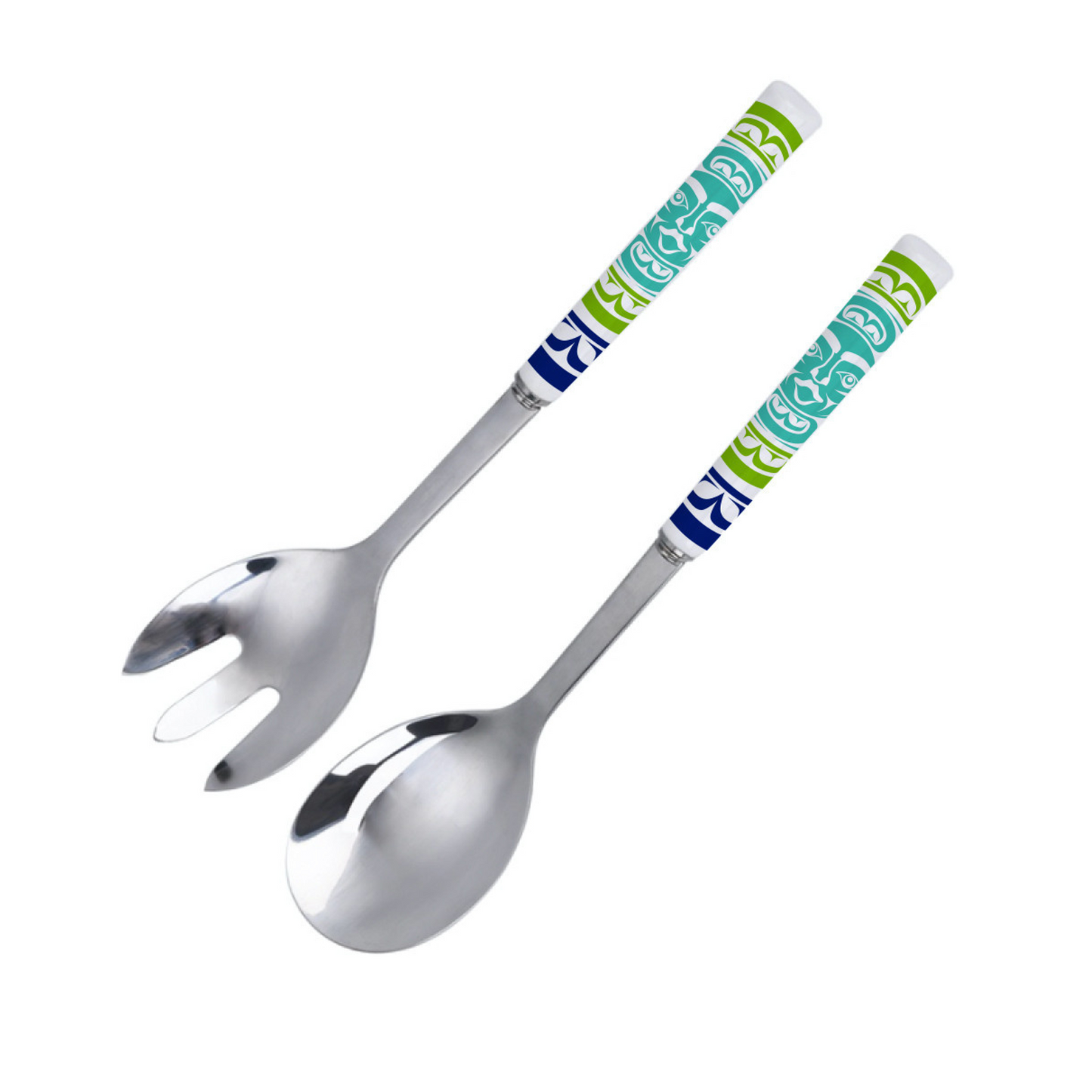 Salad Servers w/ Contemporary Indigenous Design by Made By Humans