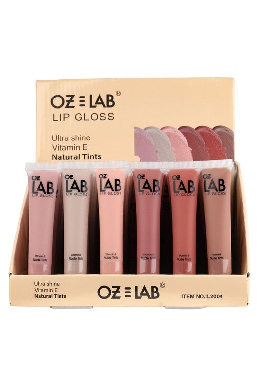 48 Pack-OZ LAB Natural Tinted Gloss Lip Polish