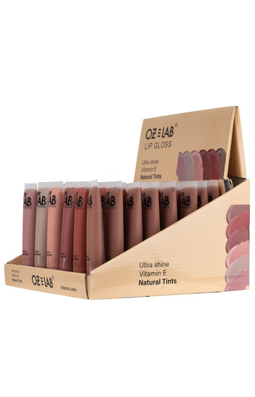 48 Pack-OZ LAB Natural Tinted Gloss Lip Polish