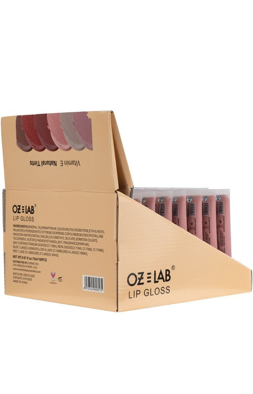 48 Pack-OZ LAB Natural Tinted Gloss Lip Polish