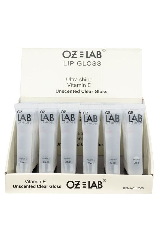 48 Pack-OZ LAB Unscented Clear Gloss Lip Polish