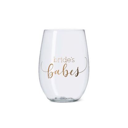 16 oz. Bride's Babes Plastic Wine Cup