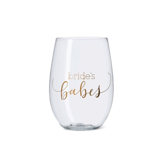 16 oz. Bride's Babes Plastic Wine Cup