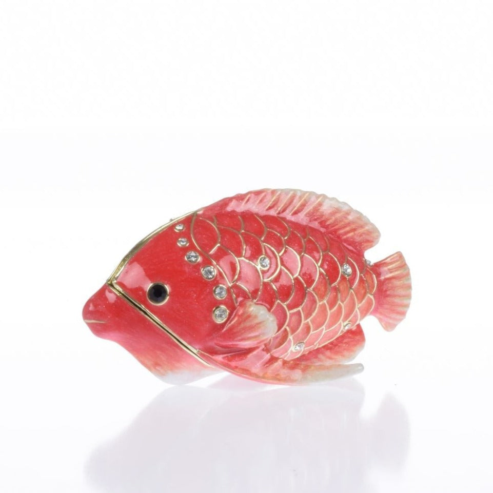 Red Snapper Fish trinket box by Keren Kopal