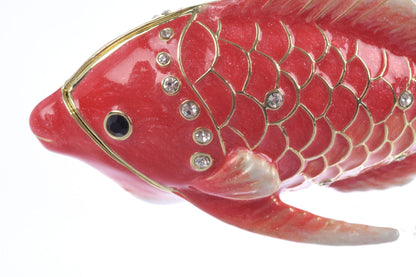 Red Snapper Fish trinket box by Keren Kopal