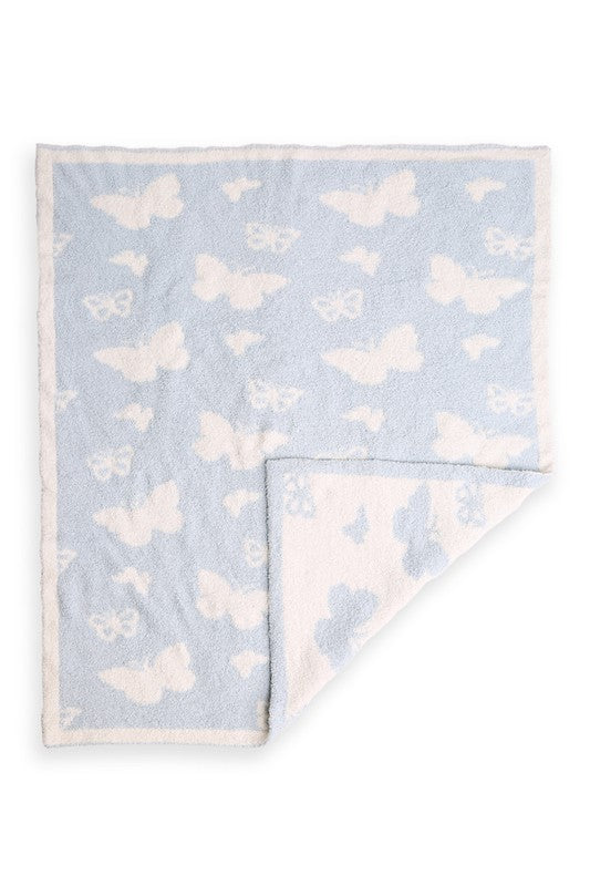 BUTTERFLY Print Kids Luxury Soft Throw Blanket