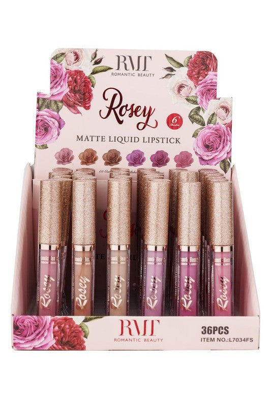 36 Pack Rosey Nude- Matte Liquid Lipsticks