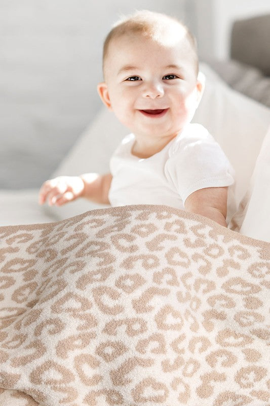 Kids Leopard Print Luxury Soft Throw Blanket