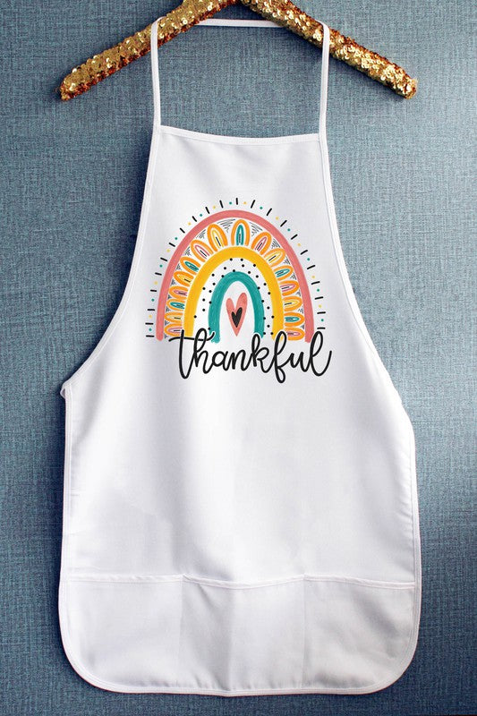 Thankful Rainbow Kitchen Apron