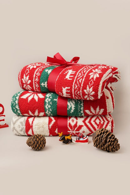 Christmas Pattern Luxury Soft Throw Blanket