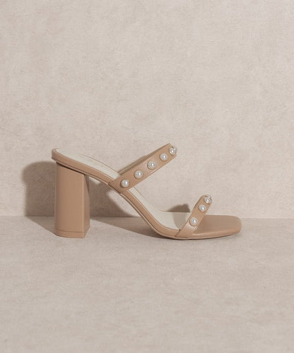 Oasis Society Victoria - Pearl Strap Heel by BlakWardrob