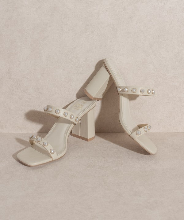 Oasis Society Victoria - Pearl Strap Heel by BlakWardrob