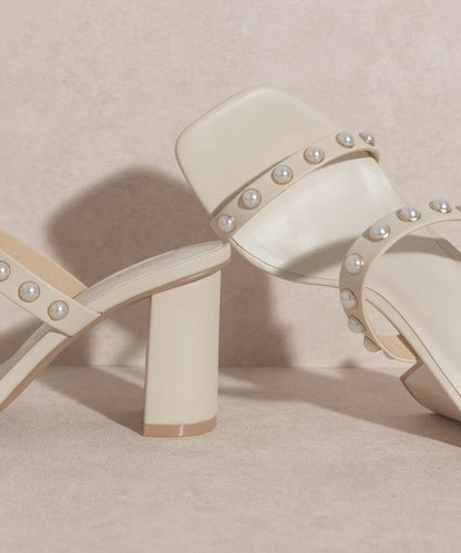 Oasis Society Victoria - Pearl Strap Heel by BlakWardrob