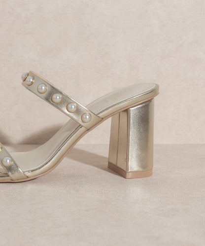 Oasis Society Victoria - Pearl Strap Heel by BlakWardrob