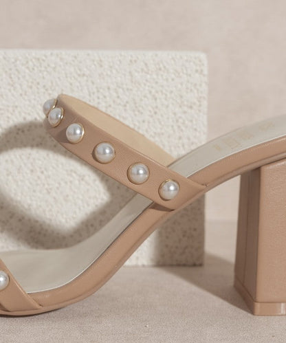 Oasis Society Victoria - Pearl Strap Heel by BlakWardrob