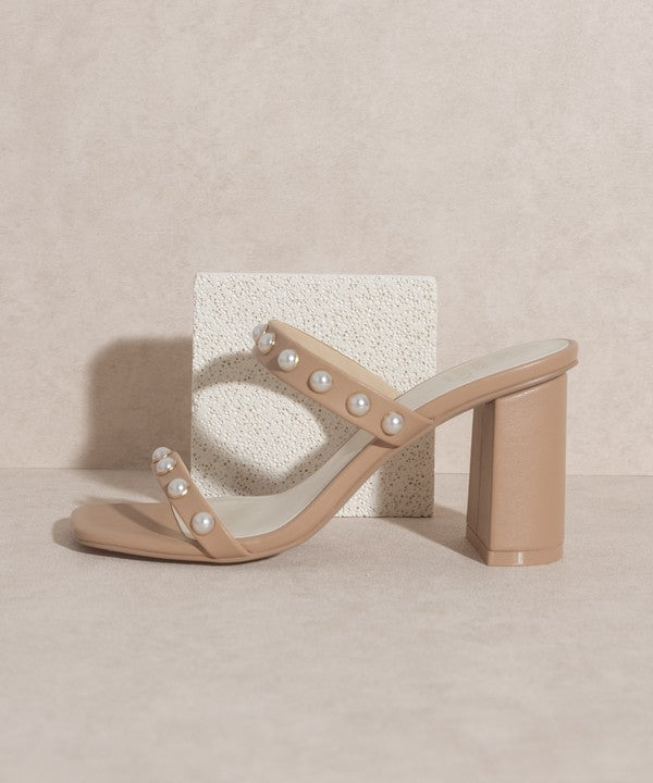 Oasis Society Victoria - Pearl Strap Heel by BlakWardrob