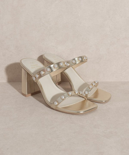 Oasis Society Victoria - Pearl Strap Heel by BlakWardrob