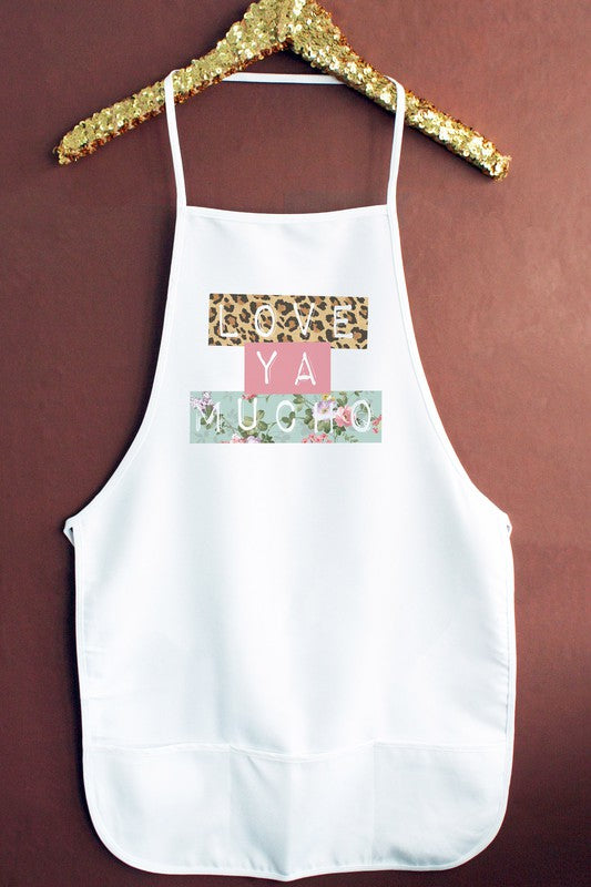 Love Ya Mucho Valentines Apron