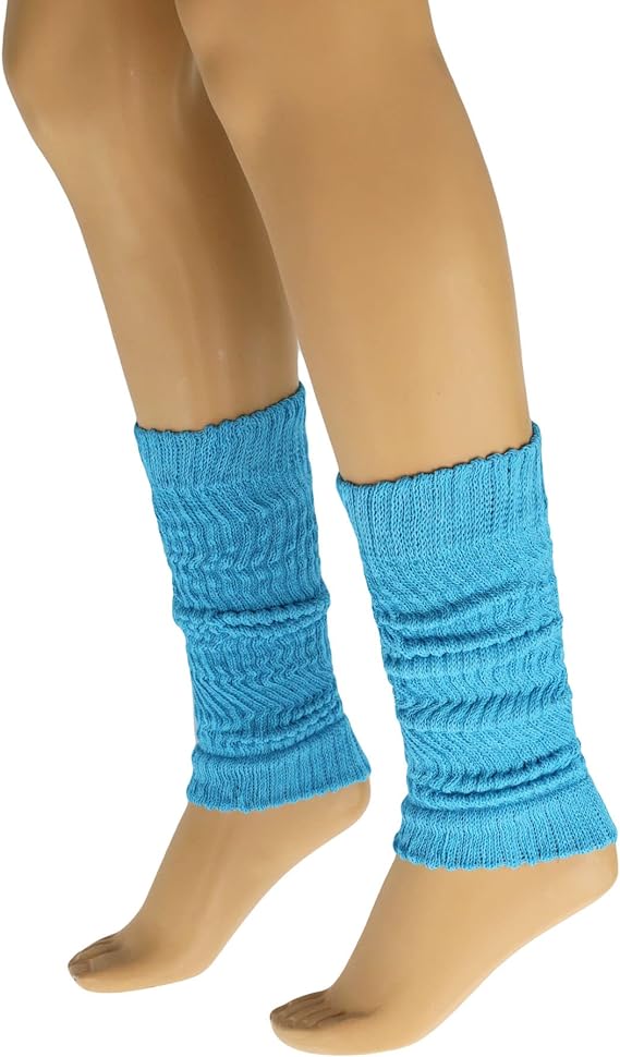 1 Pair - Cotton Leg Warmers Boot Socks Retro Style Knitted Retro Baggy Leg Warmer by Mars Outlet Store LLC