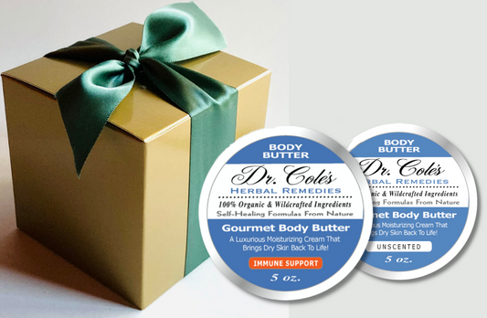 #16 - Two Gourmet Body Butters: Plain and Immune Support by COLEHERBALS LLC