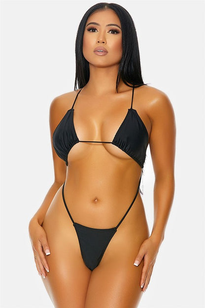 Triangle Criss Cross One Piece Swimsuit