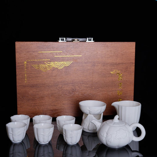 Premium White Jade Gongfu Teapot set by Tea and Whisk