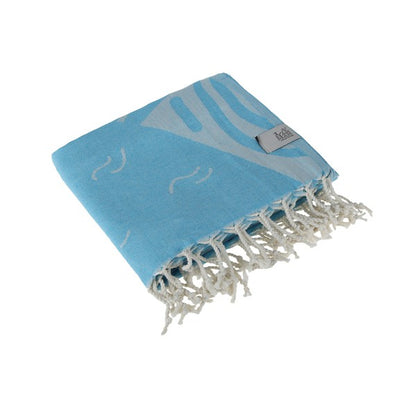 Clean Ocean Peshtemal Pure Cotton Throw Blanket