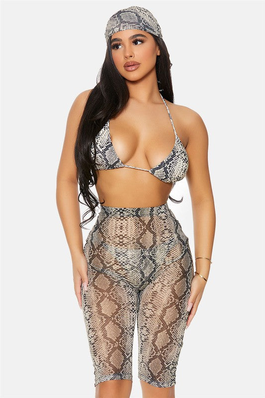 Sheer Mesh Biker Shorts