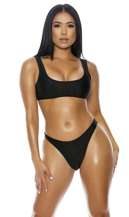 Sport Bra & High Waist Bikini Swimwear 2 Piece Set