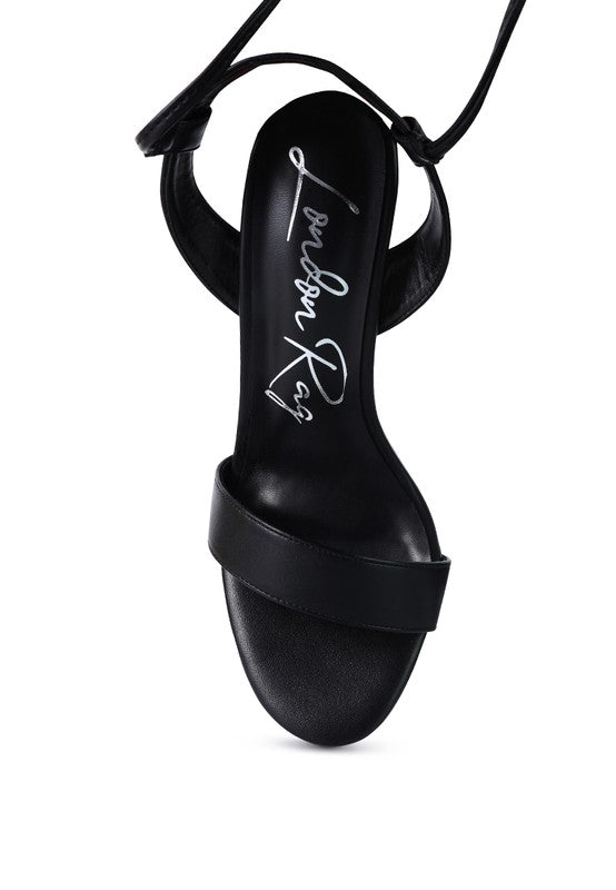 Sheeny Clear Stiletto Lace Up Sandal by BlakWardrob