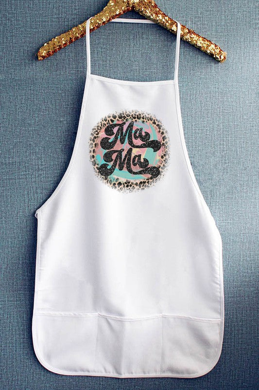 Colorful Mama Leopard Circle Graphic Apron