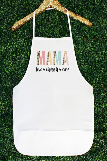 Mama Love Cherish Care Kitchen Graphic Apron