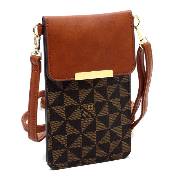 Monogram Crossbody Cell Phone Purse by BlakWardrob