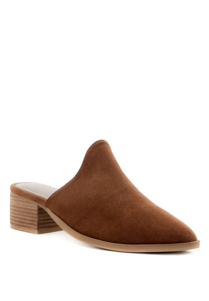 PALMA STACKED HEEL MULES