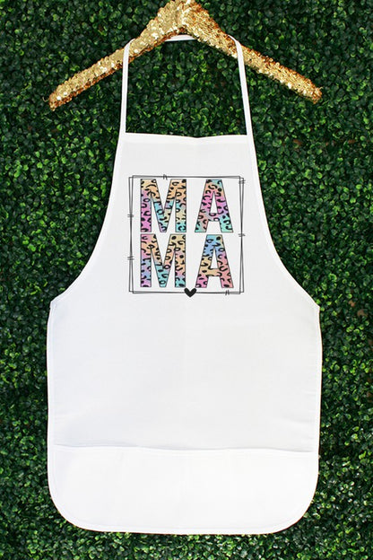 Colorful Leopard Mama Block Kitchen Graphic Apron