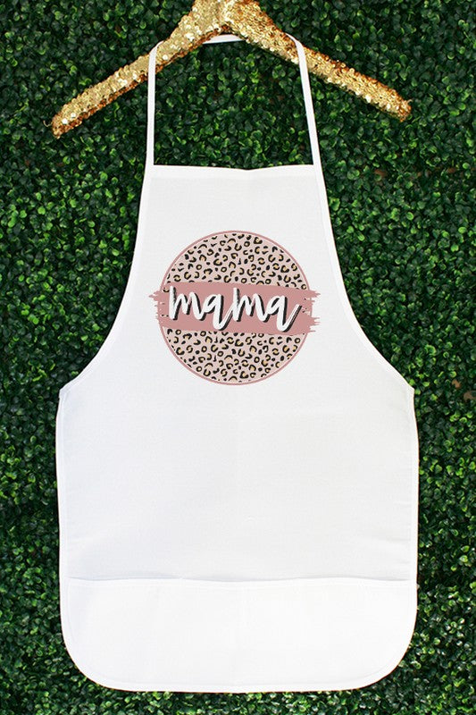 Neutral Mama Leopard Circle Kitchen Graphic Apron