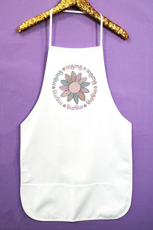 Mama Flower Circle Kitchen Graphic Apron