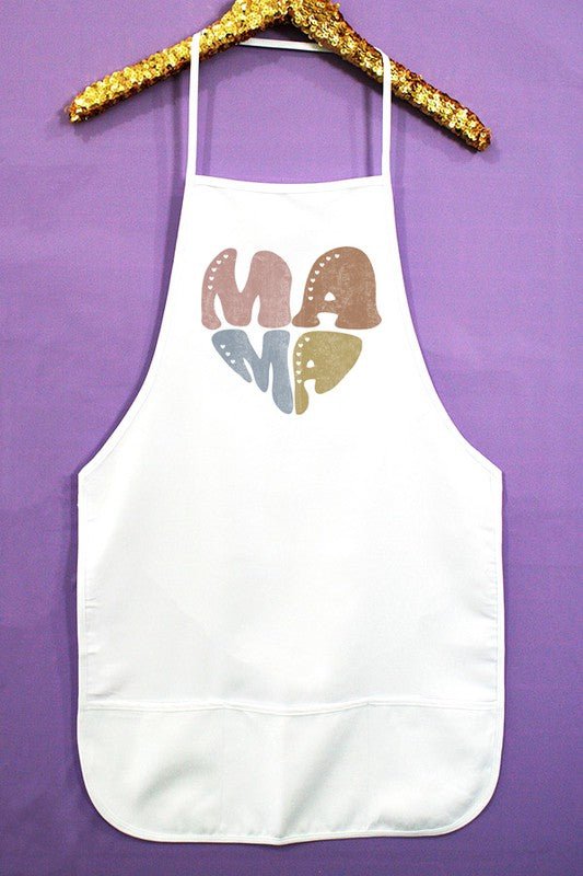 Light Mama Heart Letters Kitchen Graphic Apron