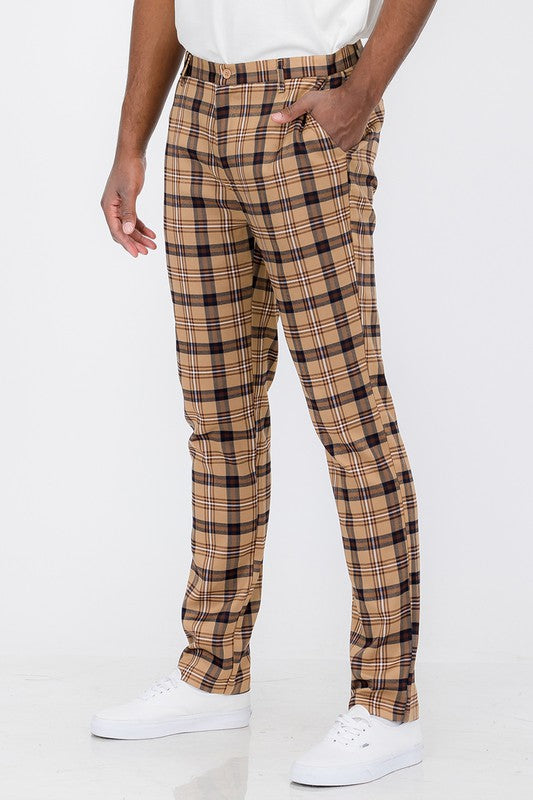 Weiv Mens Plaid Trouser Pants by BlakWardrob