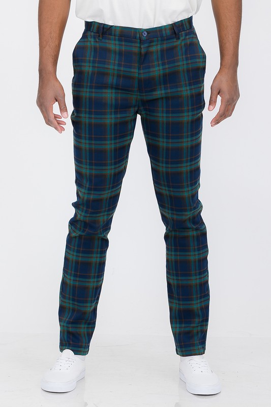 Weiv Mens Plaid Trouser Pants by BlakWardrob