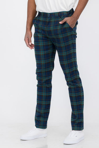 Weiv Mens Plaid Trouser Pants by BlakWardrob