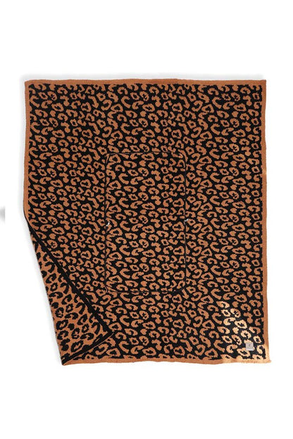 2 In 1 Leopard Print Throw Blanket & Pillow