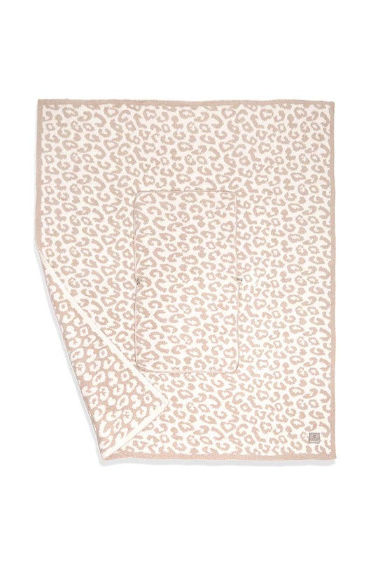 2 In 1 Leopard Print Throw Blanket & Pillow