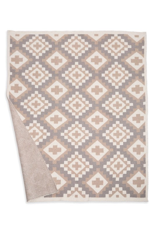 Tribal Geometric Print Luxury Soft Throw Blanket